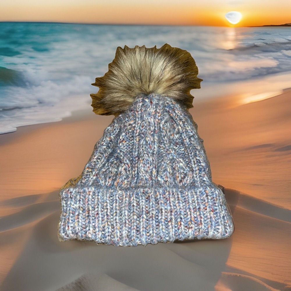 Falls Creek Burgundy‎ Knit Beanie with POM One Size Fits Most Cute Posh Hat Cap